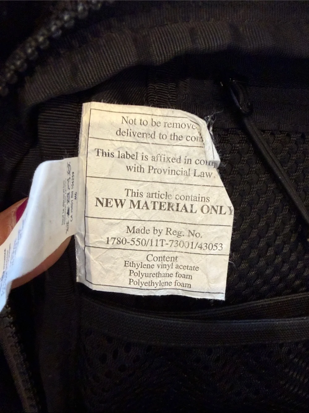 lululemon athletica Black Mesh Backpack with Padded Straps